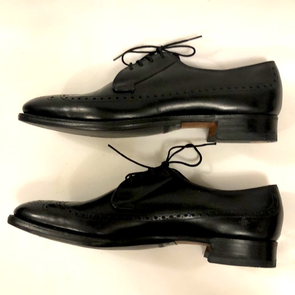 Alan McAfee 9 Shoes Black Leather Lace Up Made in England in Excellent Condition - Picture 4 of 10